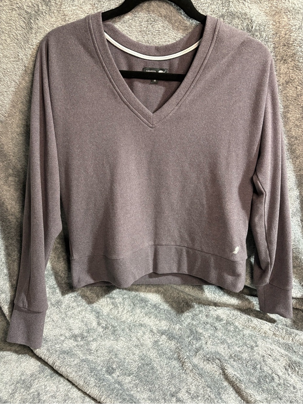 V-Neck Women's Sweater in Dusty Mauve - Lightweight Crew/Scoop Style
